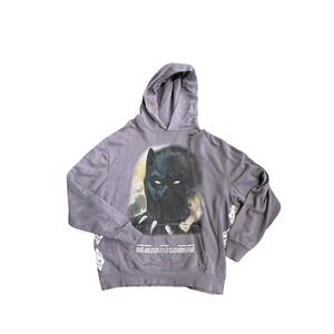 Dark Sport Panther Graphic Hoodie Purple Size XL Streetwear Pullover